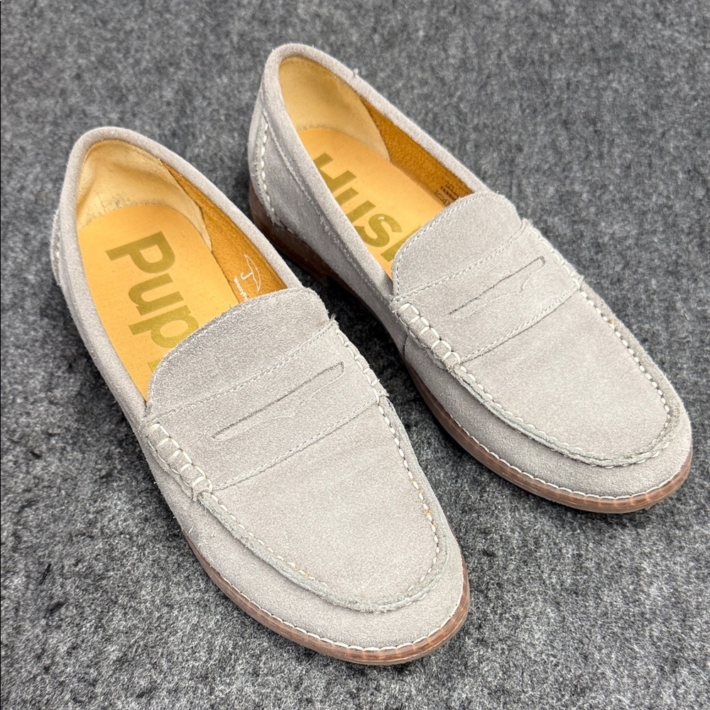 Hush Puppies Soft Gray Suede Loafers
